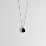 onyx necklace silver