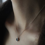 onyx necklace silver